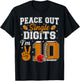 10th Birthday Boy Football Peace Out Single Digits 10 Yr old T-Shirt - T-Shirt | Black