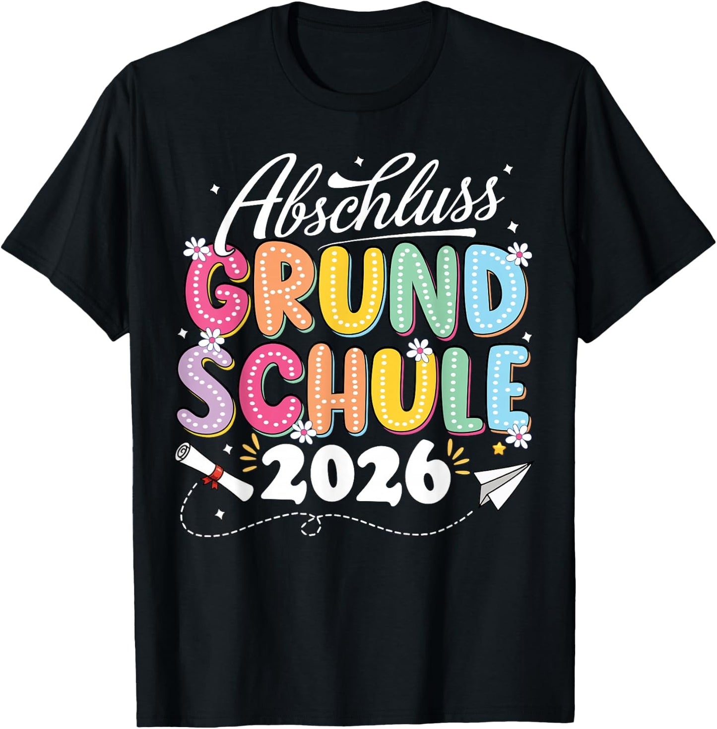 Abschluss Grundschule geschafft 2026 Abschied T-Shirt - T-Shirt | Black