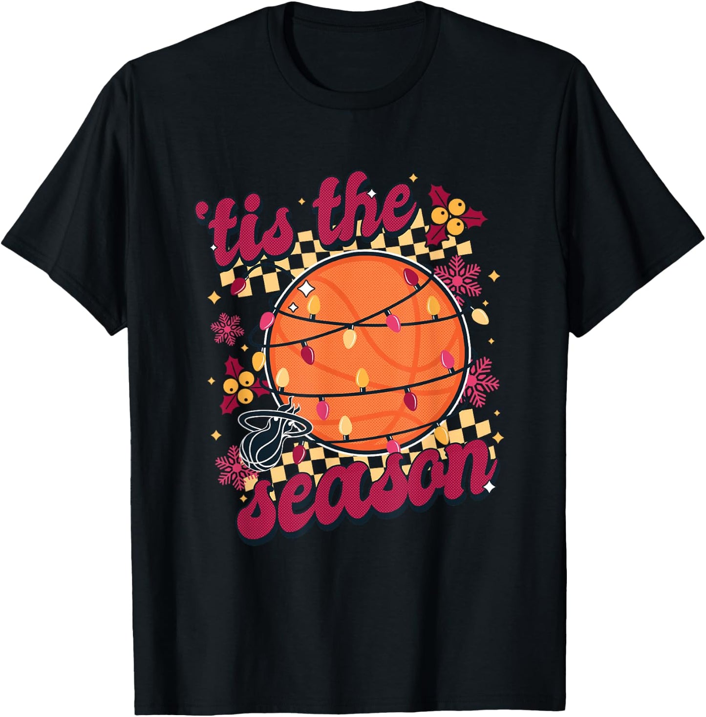NBA Miami Heat Christmas Tis The Season T-Shirt - T-Shirt | Black