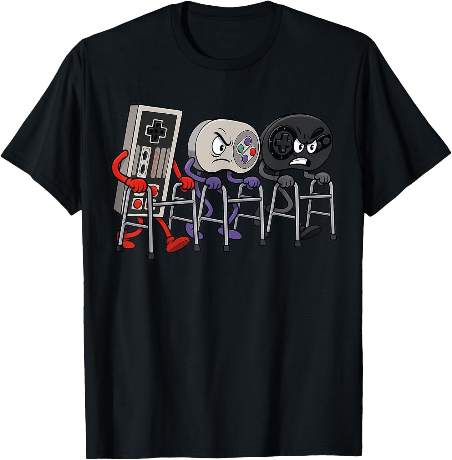 Funny Old Gamer Gaming Retro 90s 80s Jeu vidéo Old Gamer T-Shirt - T-Shirt | Black