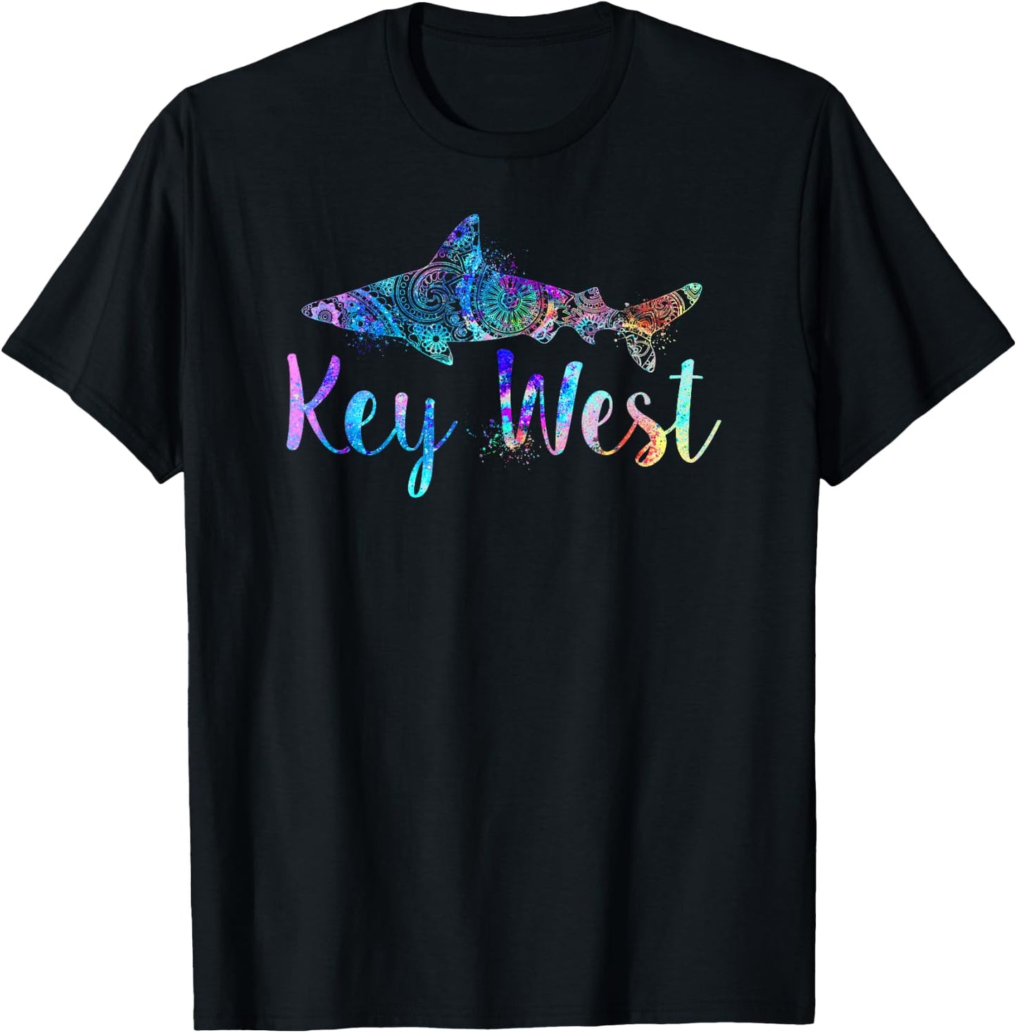 Key West Florida Shark Fishing Diving Trip Vacation Souvenir T-Shirt - T-Shirt | Black