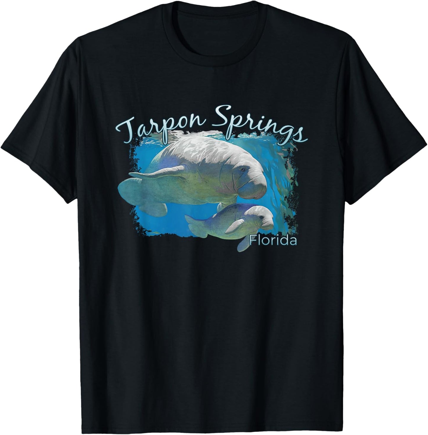 Tarpon Springs Florida Love The Manatees T-Shirt - T-Shirt | Black