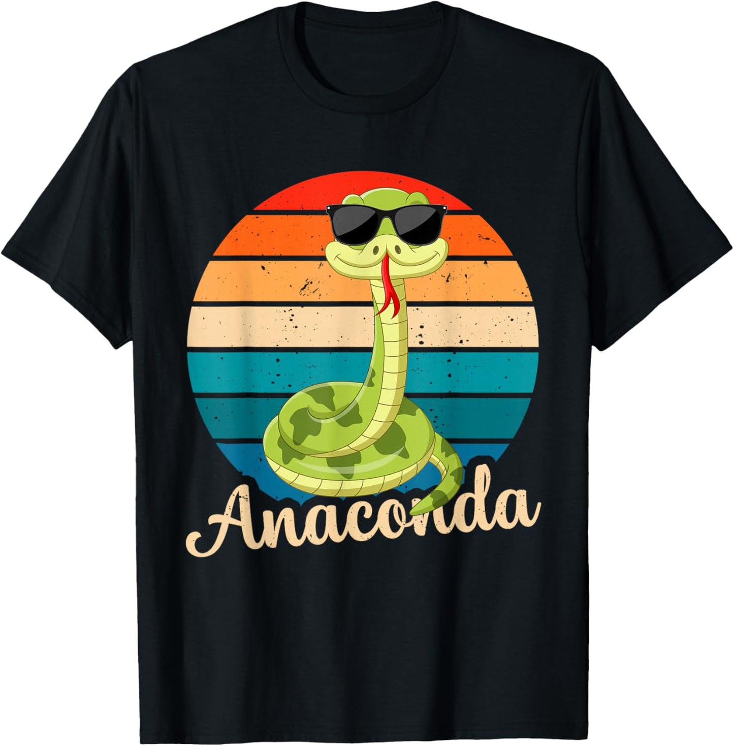 Anaconda Snake Cute Sunglasses Women Kids , Black, S T-Shirt - T-Shirt | Black
