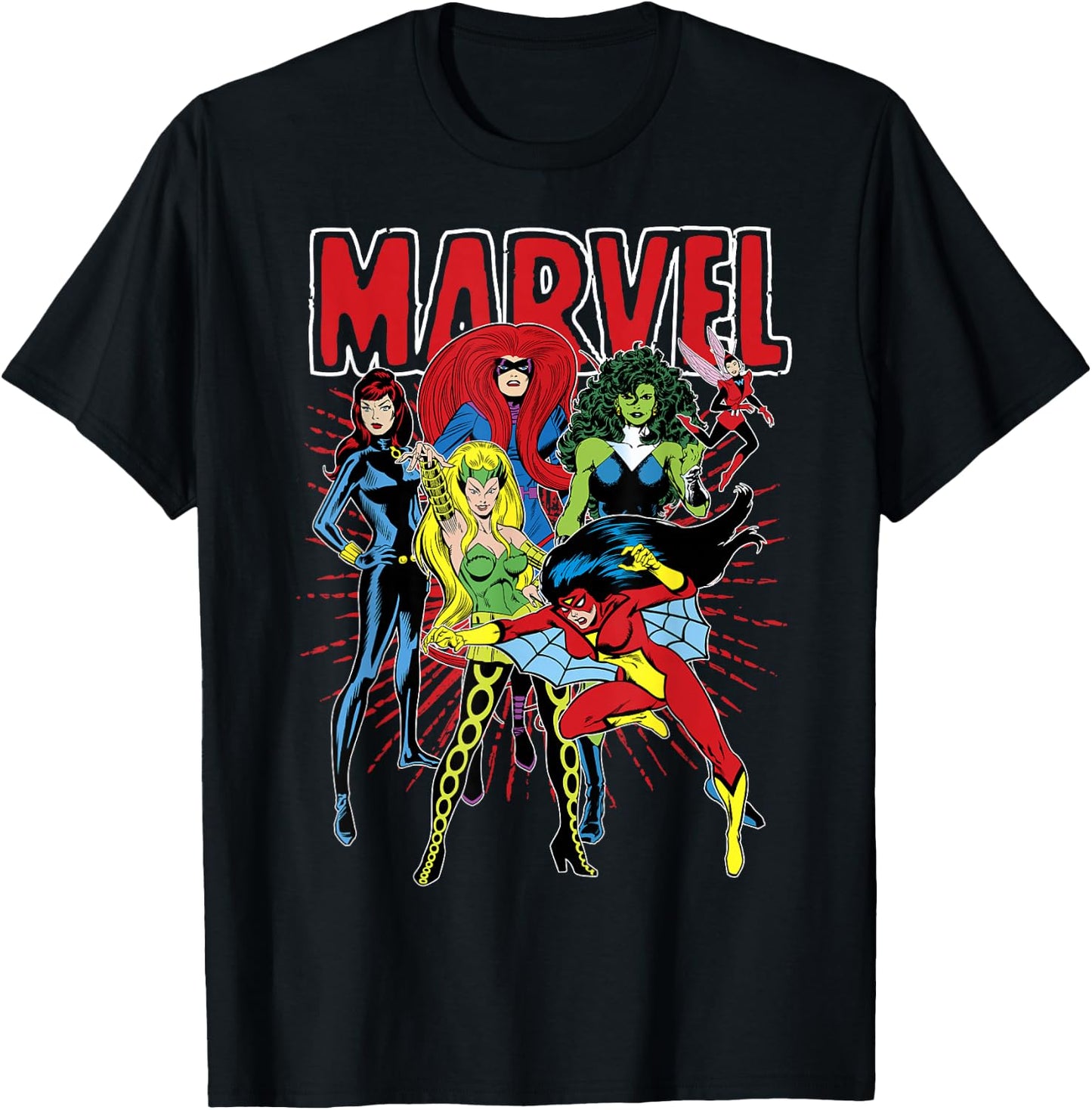 Marvel Women Group Shot T-Shirt - T-Shirt | Black