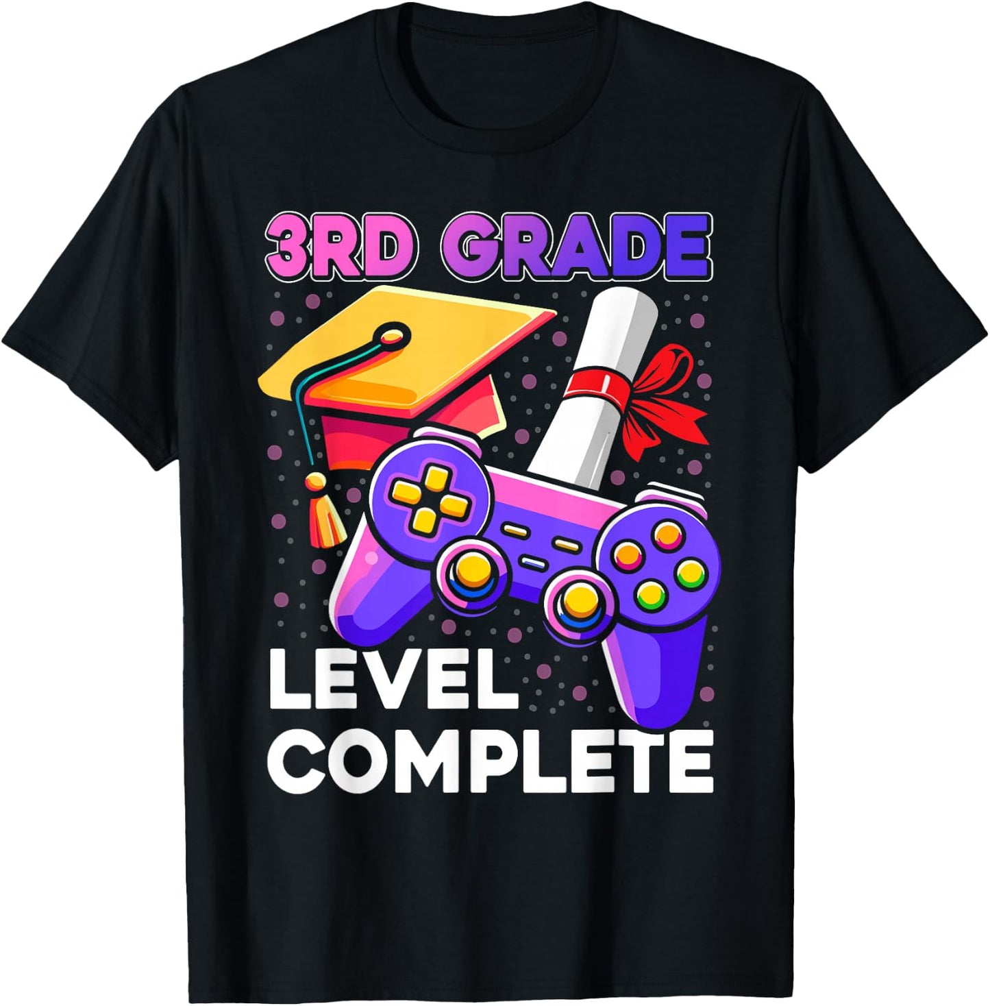 3rd Grade Level Complete Graduation 3rd Grade End of School T-Shirt - T-Shirt | Black