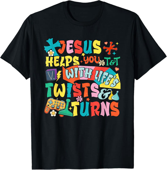 VBS Twist And Turn Following Jesus Changes The Game T-Shirt - T-Shirt | Black