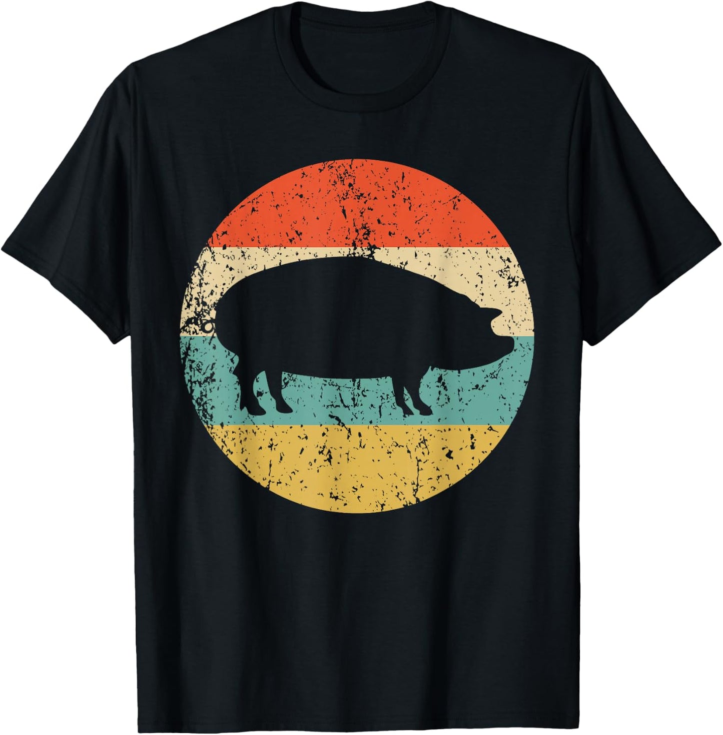Pig Roast Retro Style BBQ Cookout T-Shirt - T-Shirt | Black