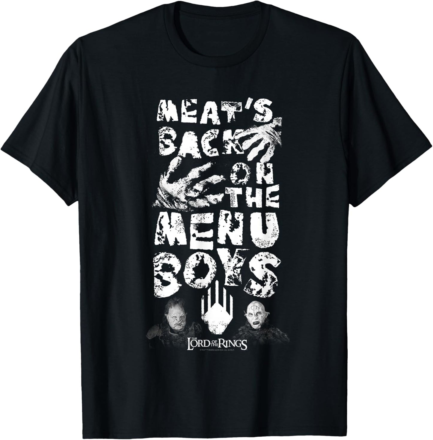 The Lord of the Rings Meat's Back On The Menu Boys Vintage T-Shirt - T-Shirt | Black