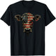 Cow Farm Patriotic Farmer 4th Of July USA American Flag Men T-Shirt - T-Shirt | Black
