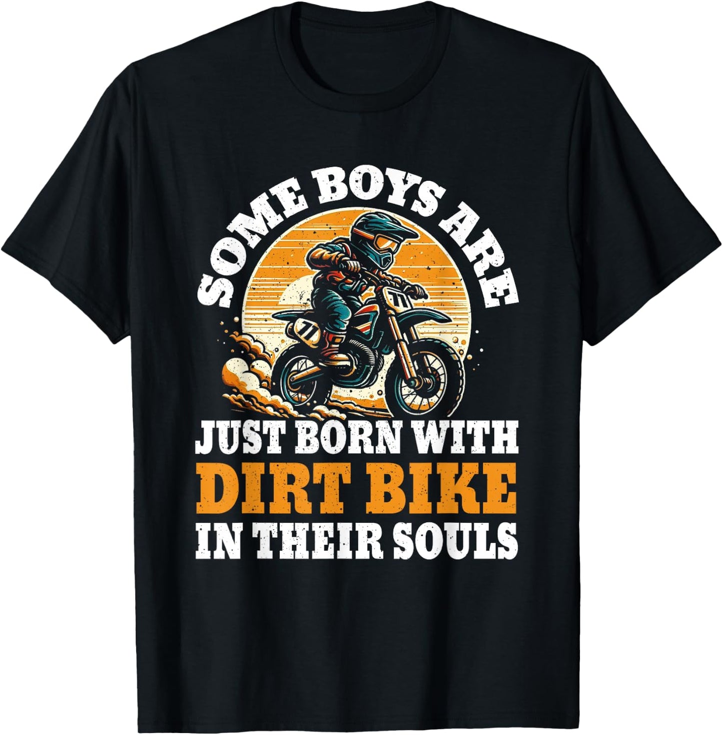 Youth Boy Dirt Bike Toddler Motocross T-Shirt - T-Shirt | Black