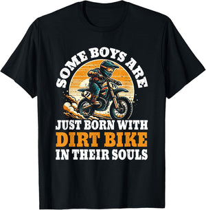 Youth Boy Dirt Bike Toddler Motocross T-Shirt - T-Shirt | Black