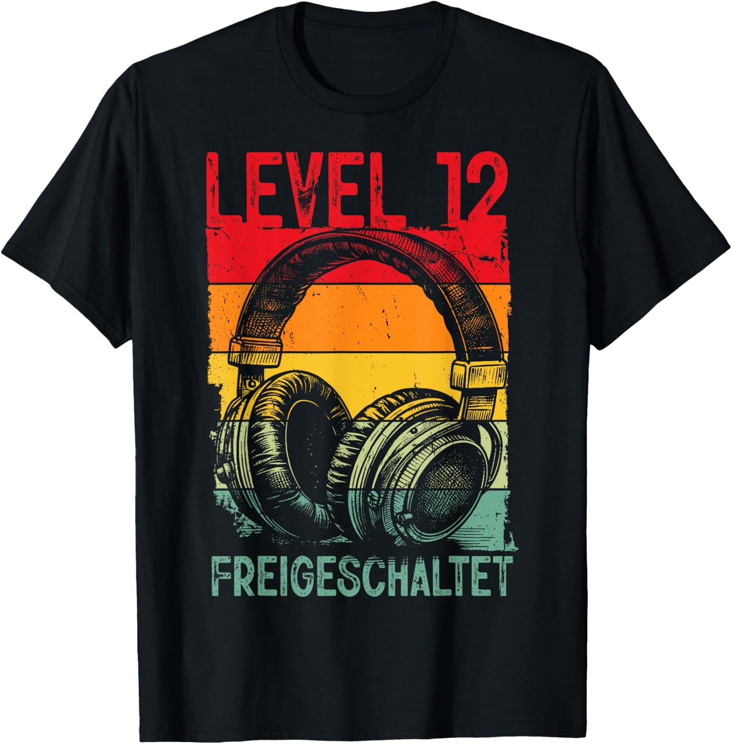 12th Birthday Boys Video Gamer Level 12 Unlocked Boys , black T-Shirt - T-Shirt | Black