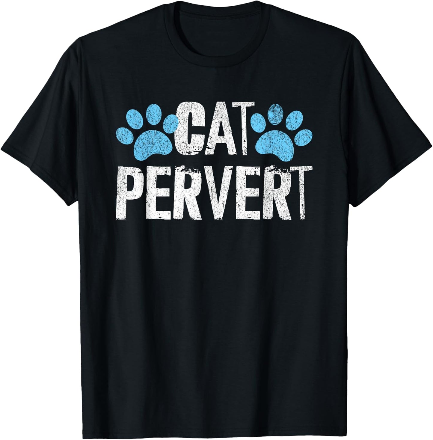 Cat Pervert Angry Neighbor Funny Viral Video Meme T-Shirt - T-Shirt | Black