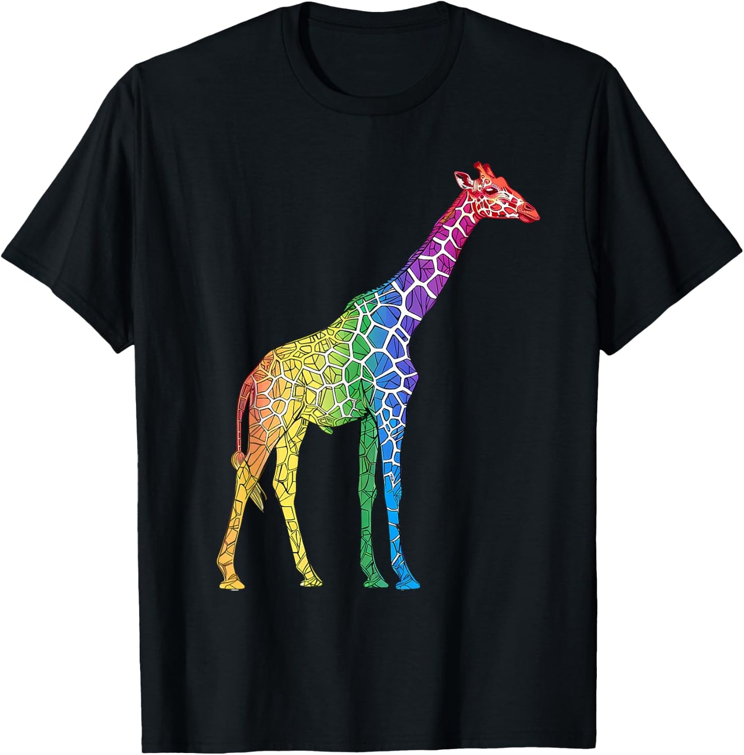 LGBT Giraffe Gay Pride Month Lesbian Pride Rainbow LGBTQ T-Shirt - T-Shirt | Black