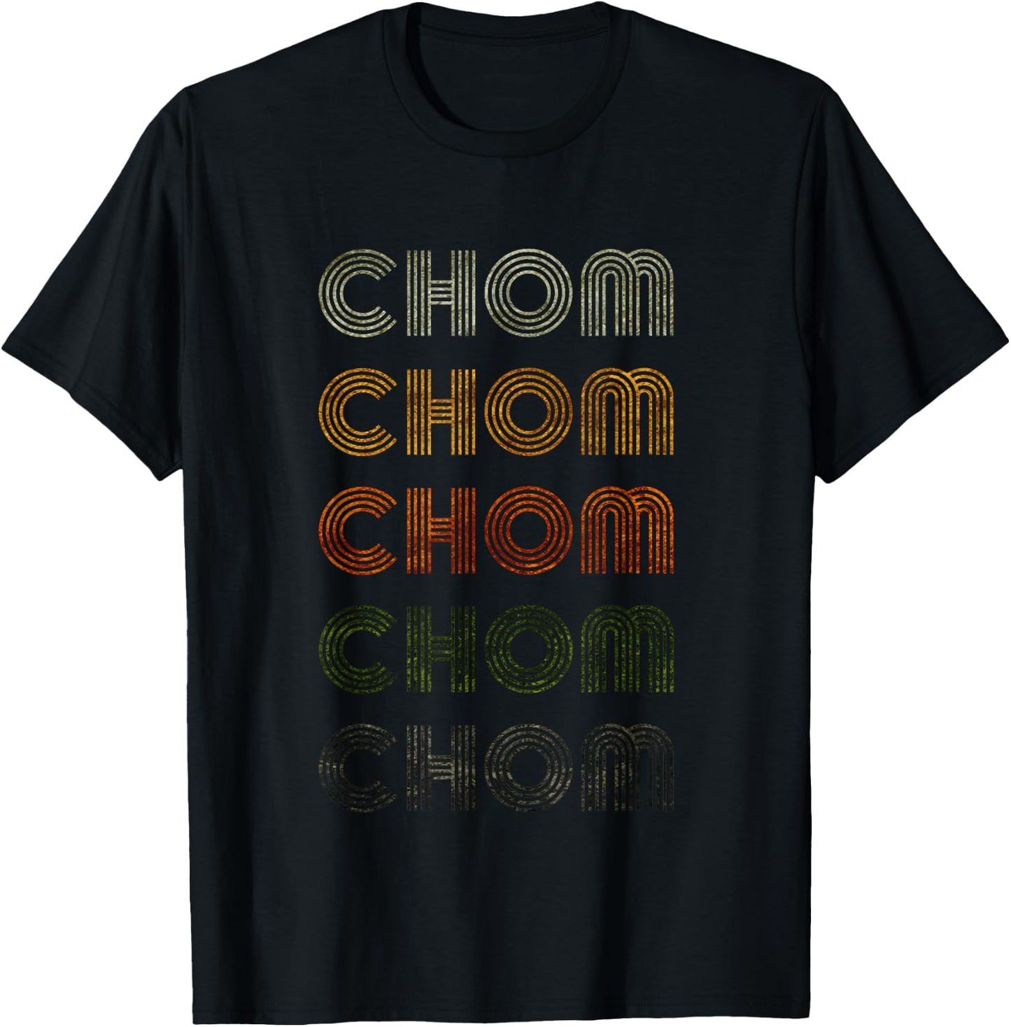 Love Heart Chom Grunge Vintage Style Black Chom T-Shirt - T-Shirt | Black
