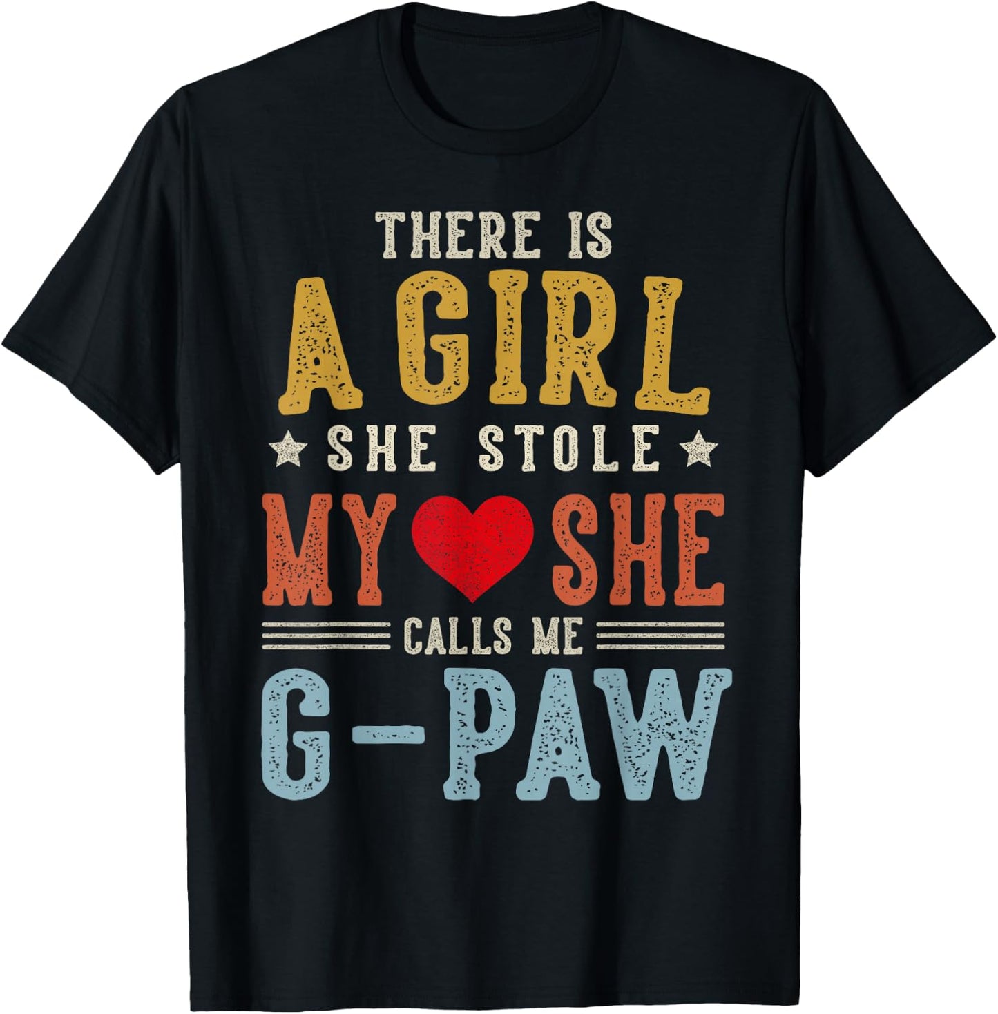 She Calls Me G-PAW Funny Fathers Day Grandpa T-Shirt - T-Shirt | Black