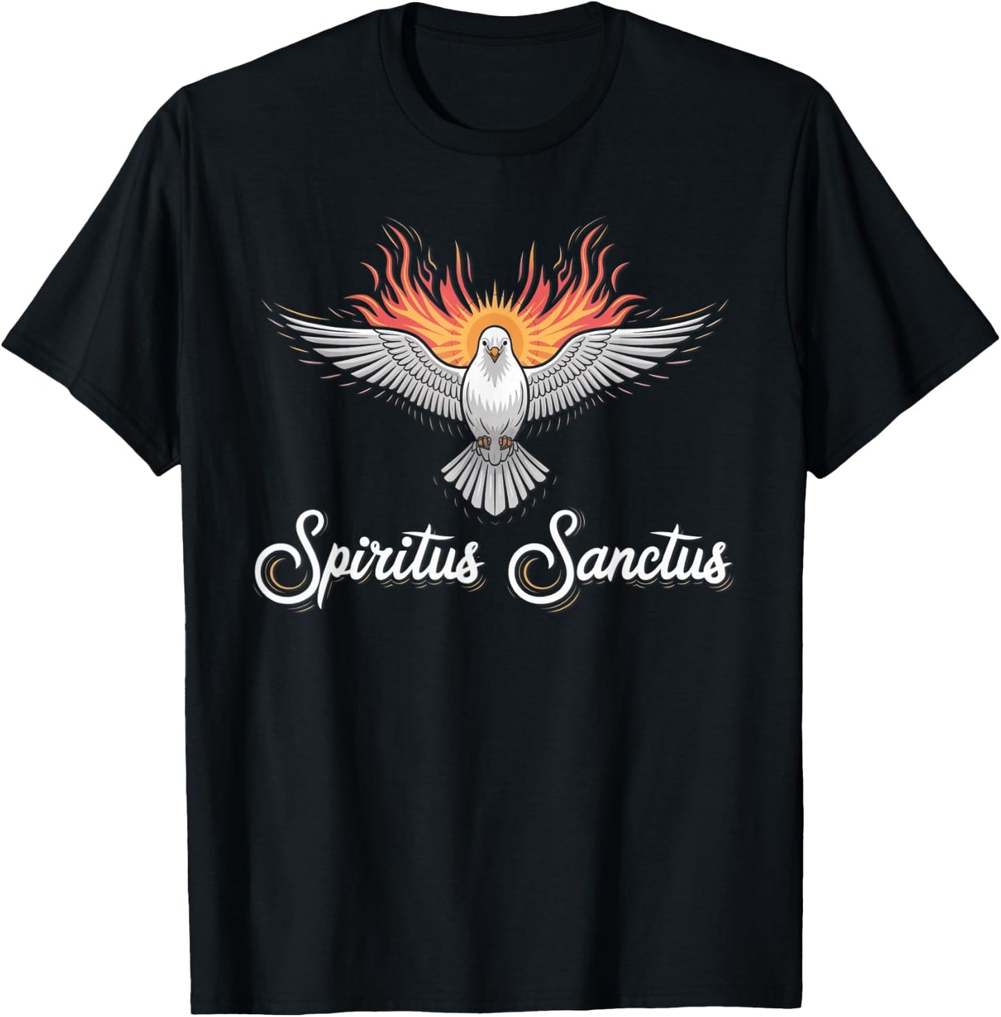 Holy Spirit Confirmation Latin Mass Catholic T-Shirt - T-Shirt | Black