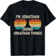 I'm Jonathan Doing Jonathan Things Retro Sunglass T-Shirt - T-Shirt | Black