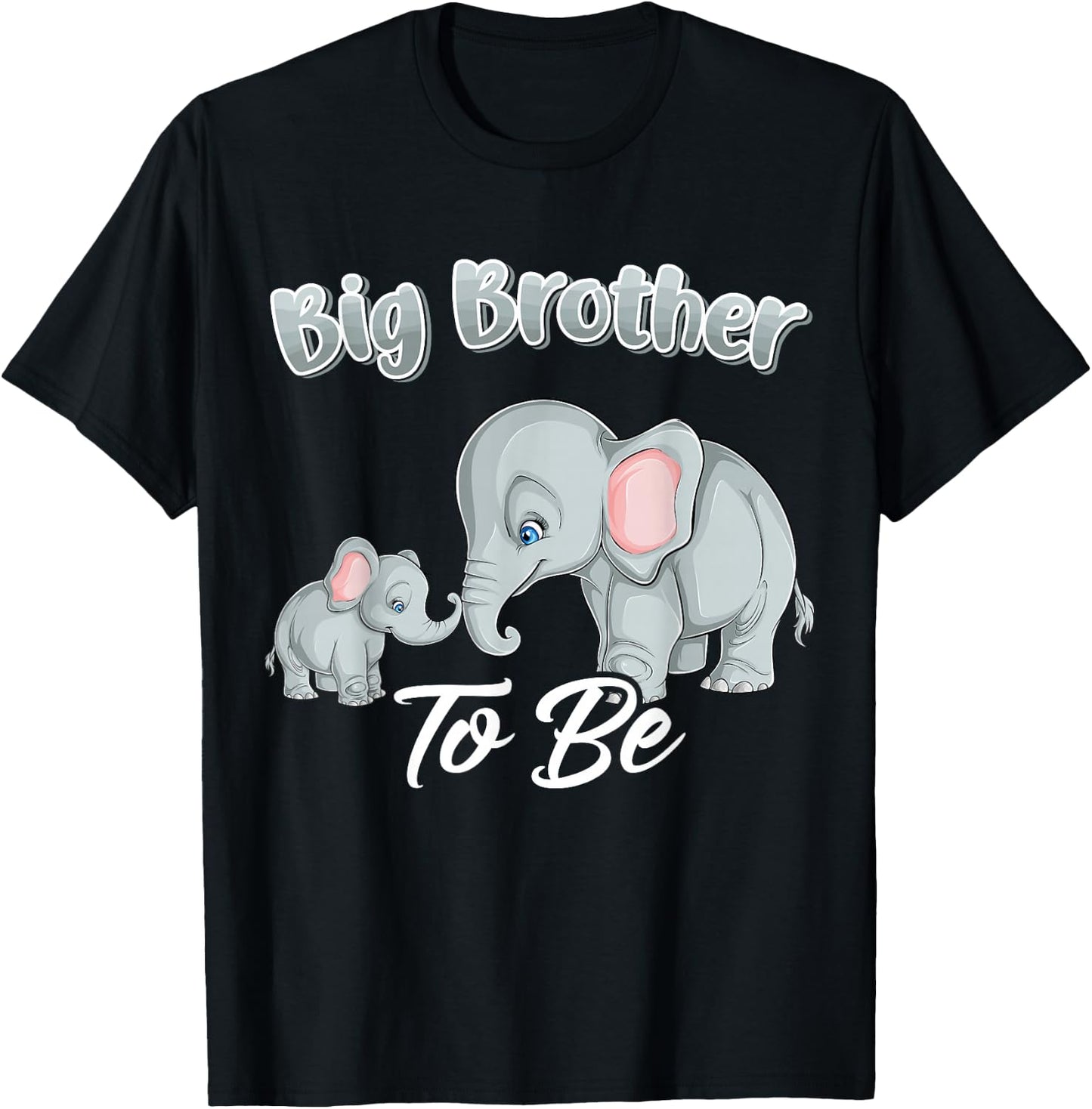 Soon Big Bro Brother to Be Elephants Baby Shower Reveal Men T-Shirt - T-Shirt | Black