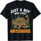 Just A Boy Who Loves Ankylosaurus T-Shirt - T-Shirt | Black