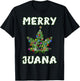 Marijuana Christmas Tree Pot Weed Leaf THC Gift T-Shirt - T-Shirt | Black
