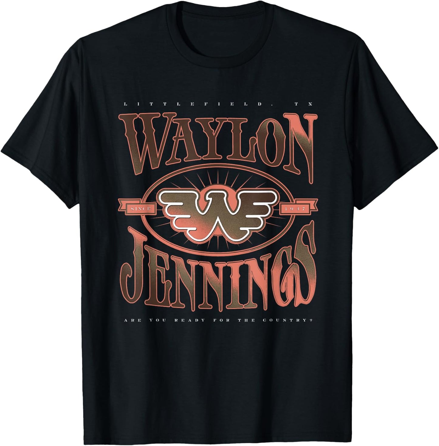 Waylon Jennings Official product - Waylon T-Shirt - T-Shirt | Black