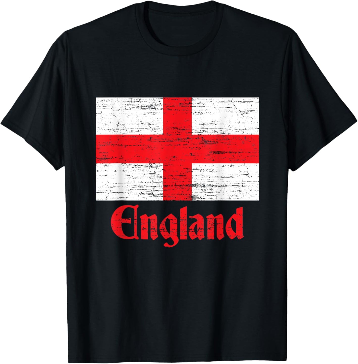 Flag of England, St George's Cross, English T-Shirt - T-Shirt | Black