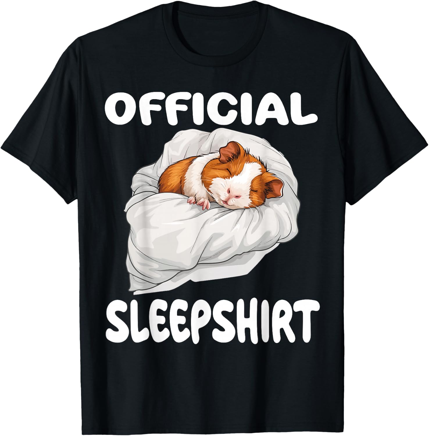 Guinea Pig Official Sleepshirt Pajamas Nightgown T-Shirt - T-Shirt | Black