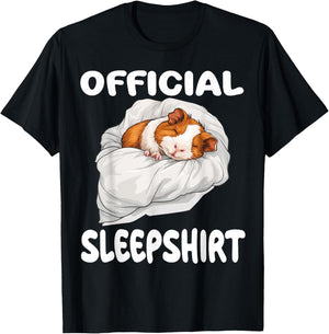 Guinea Pig Official Sleepshirt Pajamas Nightgown T-Shirt - T-Shirt | Black