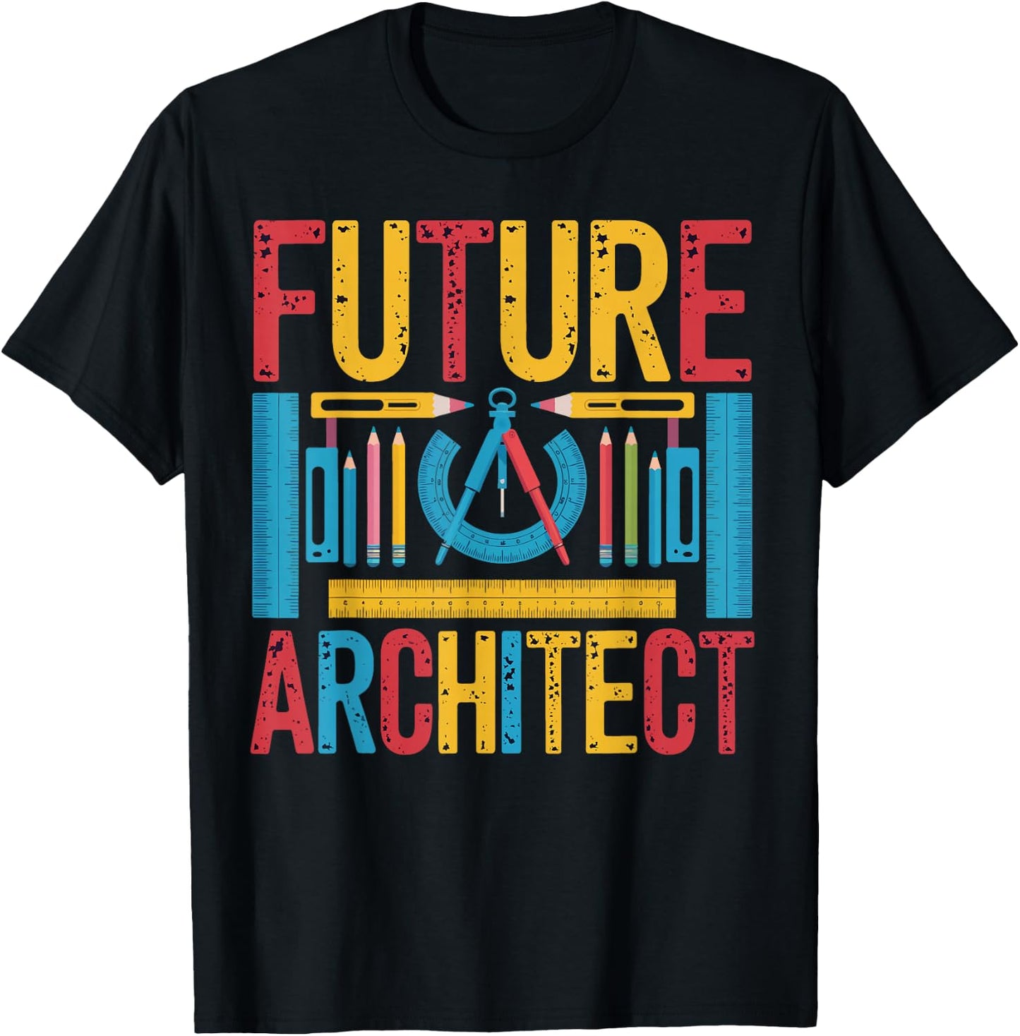 Retro Future Architect Architecture Student Gifts Women Kids T-Shirt - T-Shirt | Black