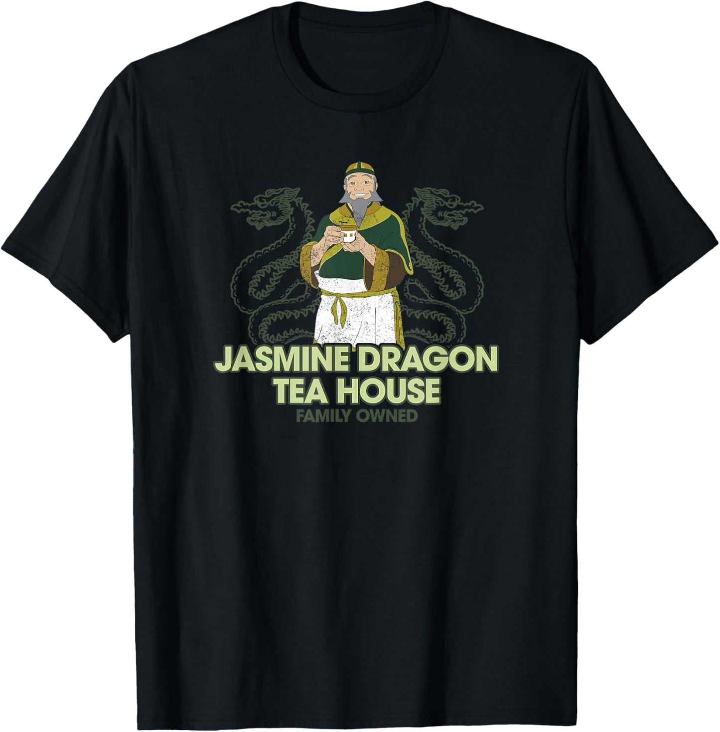 Avatar: The Last Airbender Jasmine Dragon Tea House Portrait T-Shirt - T-Shirt | Black