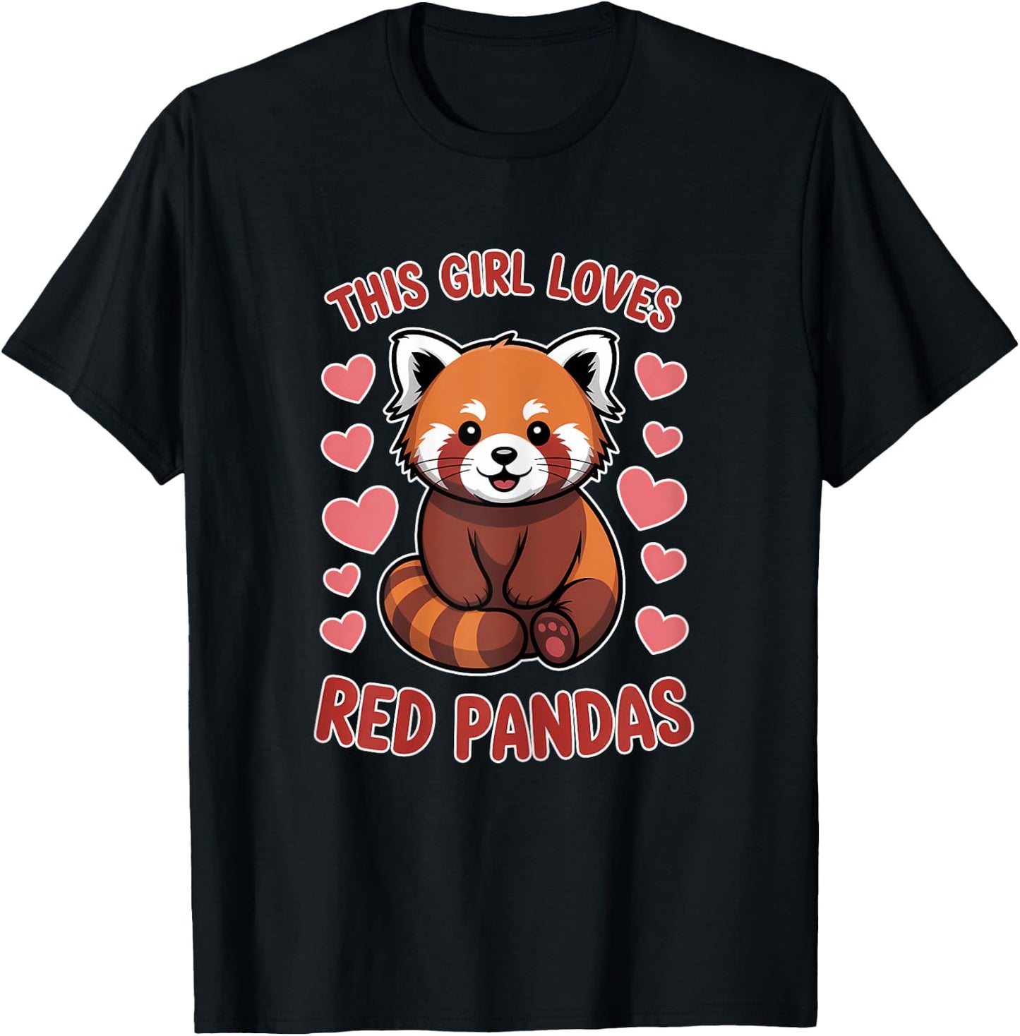 Red Pandas Funny Red Panda T-Shirt - T-Shirt | Black