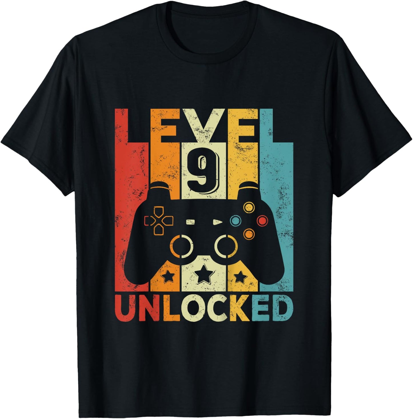 Enfant 9 Anniversaire Garçon Fille 9 Ans Jeu Manette Gamer T-Shirt - T-Shirt | Black