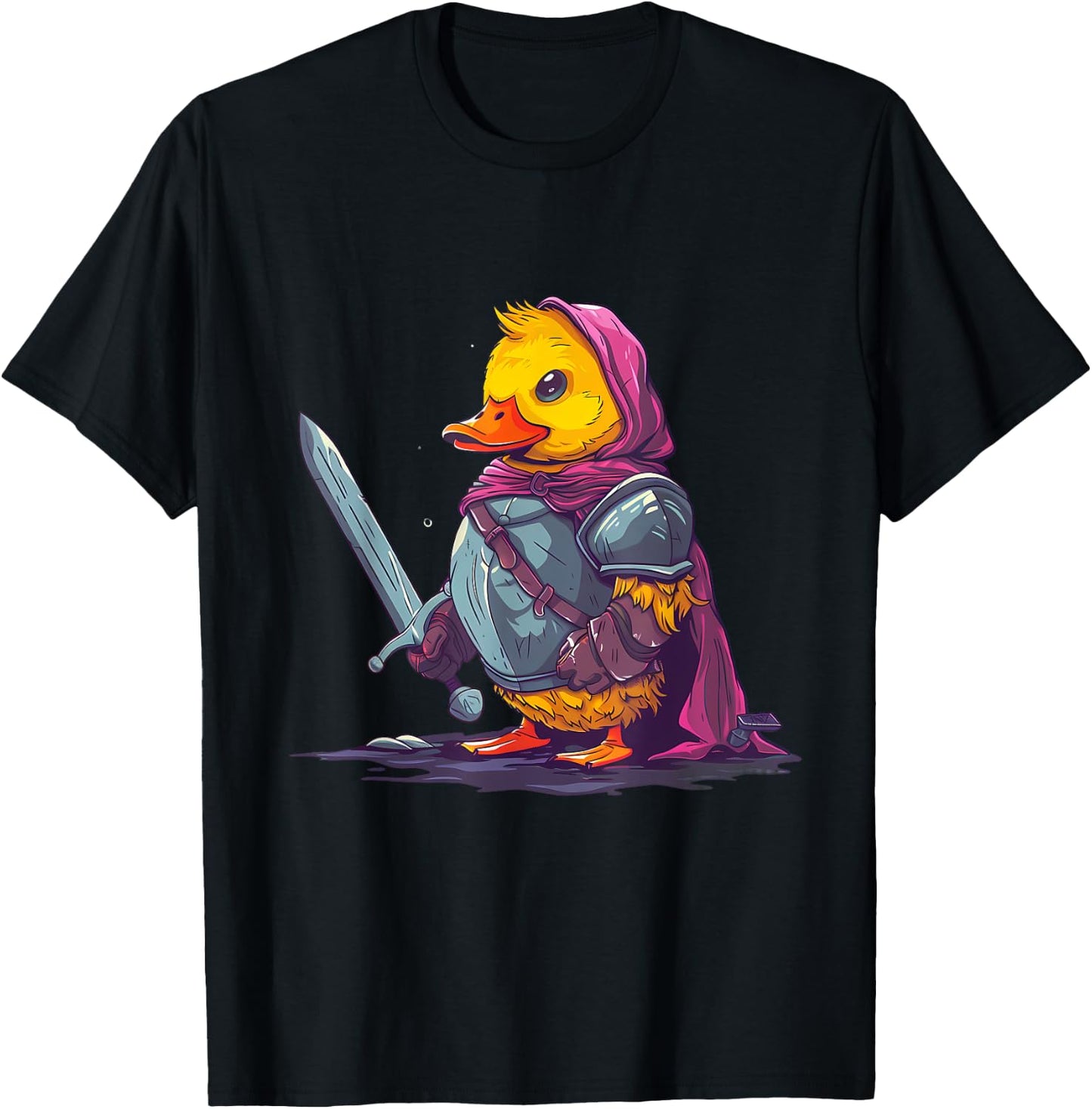 Rubber Duck Knight Warrior Rubber Duckie Rubber Duckling T-Shirt - T-Shirt | Black