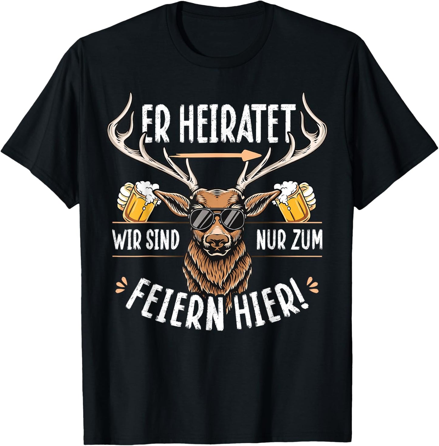 JGA Männer Polterabend Tracht Junggesellenabschied T-Shirt - T-Shirt | Black
