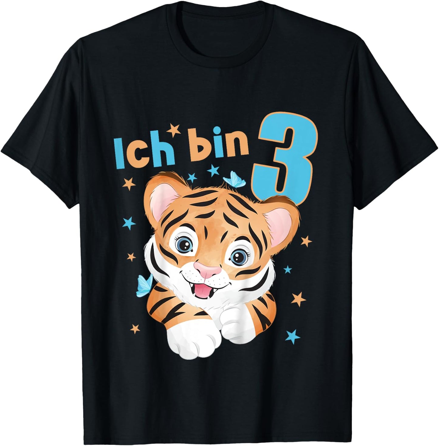 Kinder 3 Jahre alt Ich bin 3 Tiger 3. Geburtstag T-Shirt - T-Shirt | Black