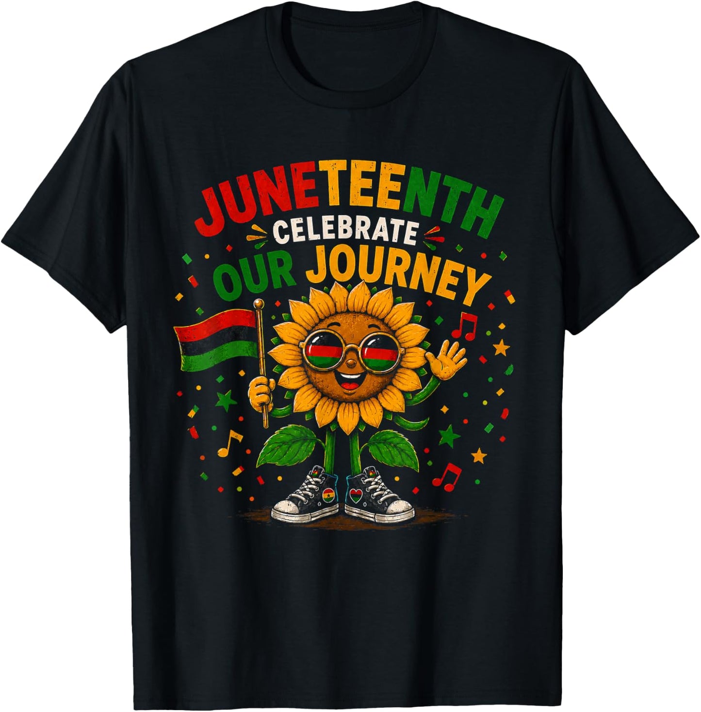 Juneteenth Celebrate Our Journey Black History T-Shirt - T-Shirt | Black