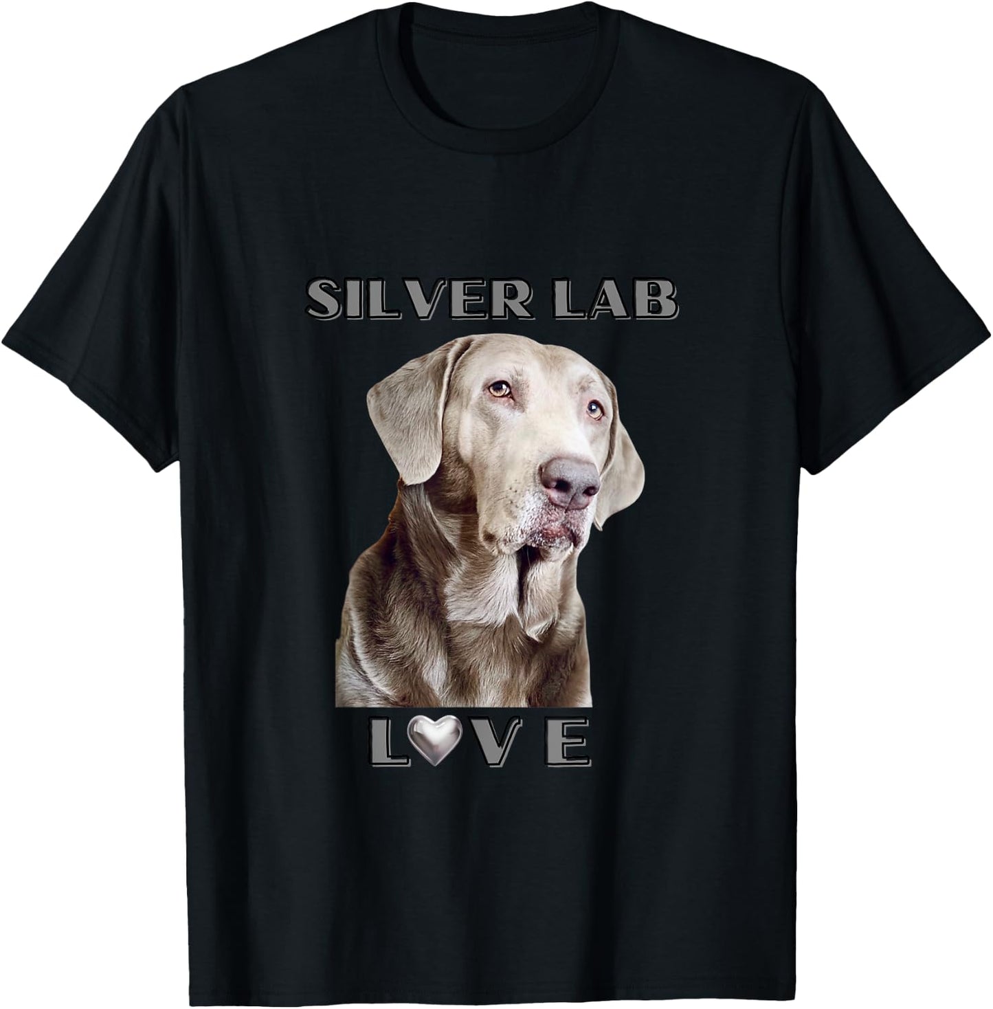 Silver Labrador Retriever Dog Men Women Girls Kids T-Shirt - T-Shirt | Black