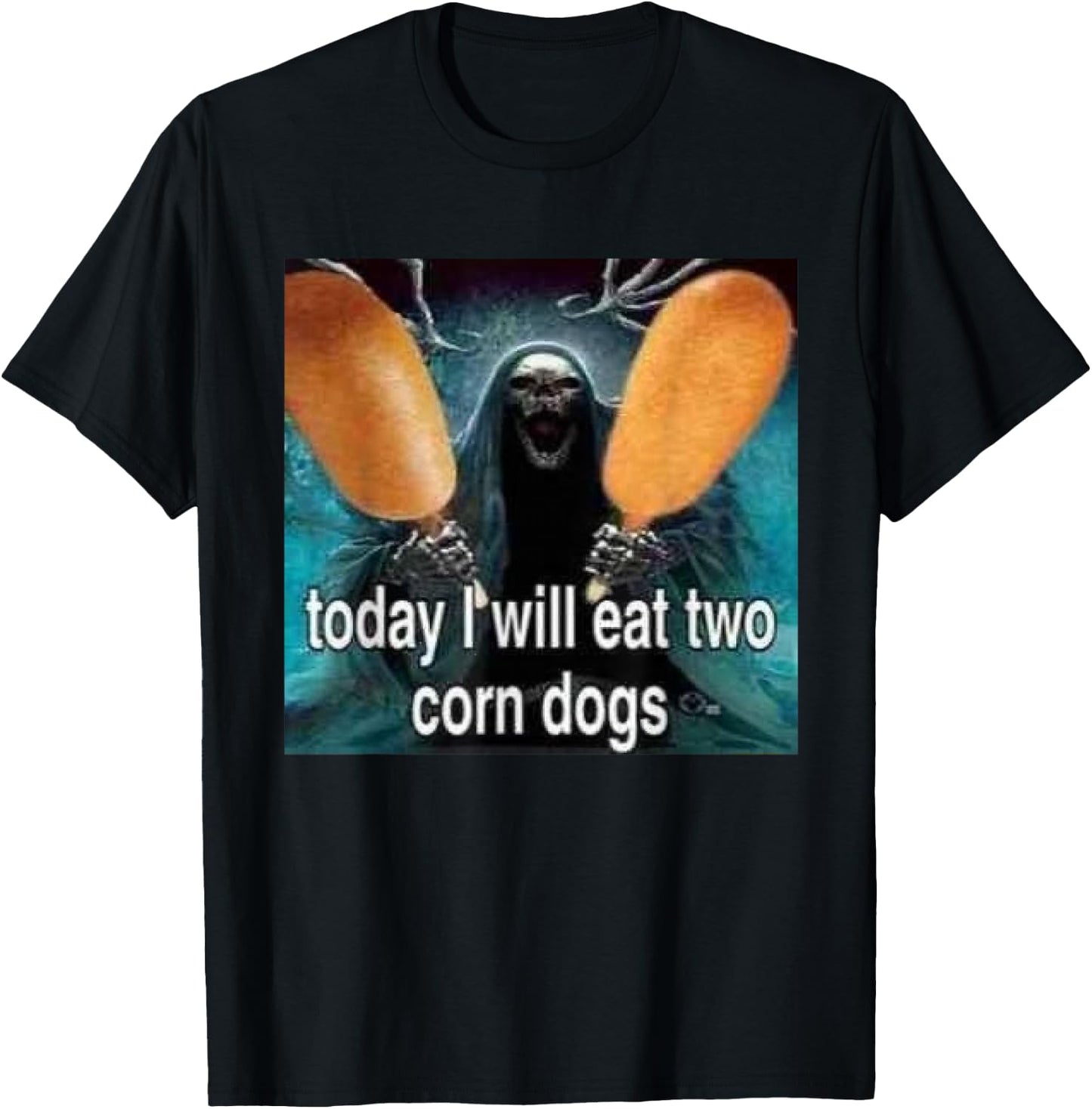 Today i Will eat Two Corn Dogs T-Shirt - T-Shirt | Black