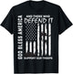God Bless America Support Our Troops Veterans American Flag T-Shirt - T-Shirt | Black