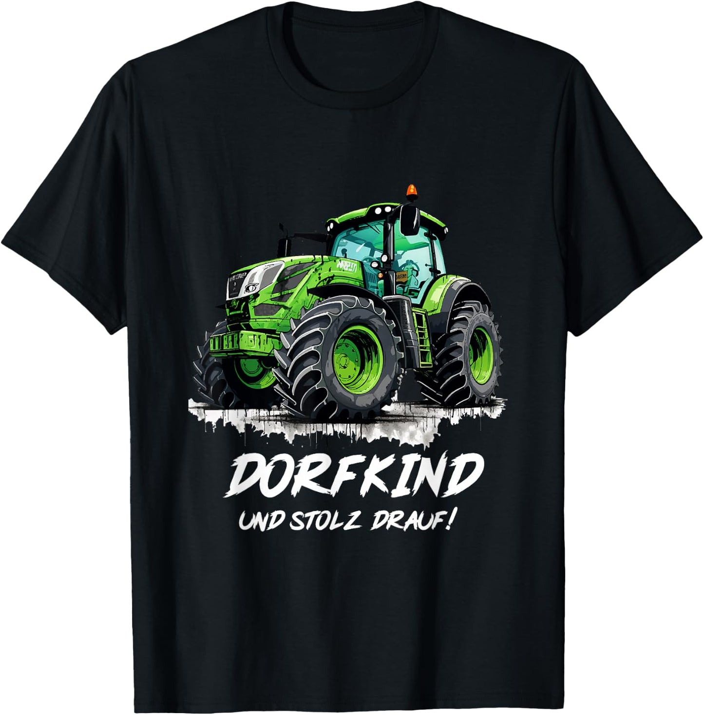 Dorfkind Traktor Design Landwirt & Bauern Trecker Geschenk T-Shirt - T-Shirt | Black