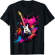 Electric Guitar , Women and Children, black T-Shirt - T-Shirt | Black