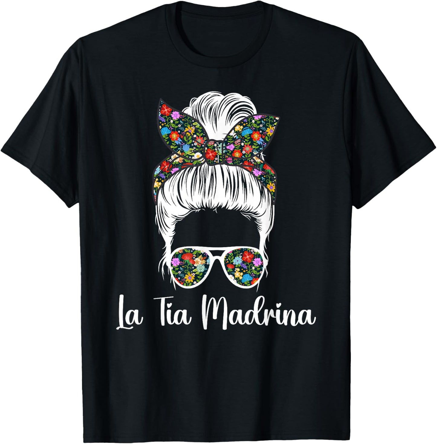 La Tia Madrina Messy Bun Tia Madrina Proposal T-Shirt - T-Shirt | Black