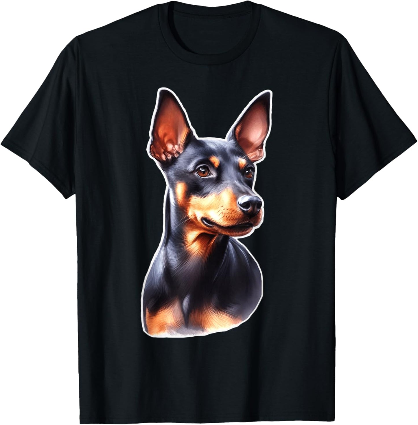 Urban Empyre Manchester Terrier Dog , Black, Small, -Adults/Kids, Short Sleeve T-Shirt - T-Shirt | Black
