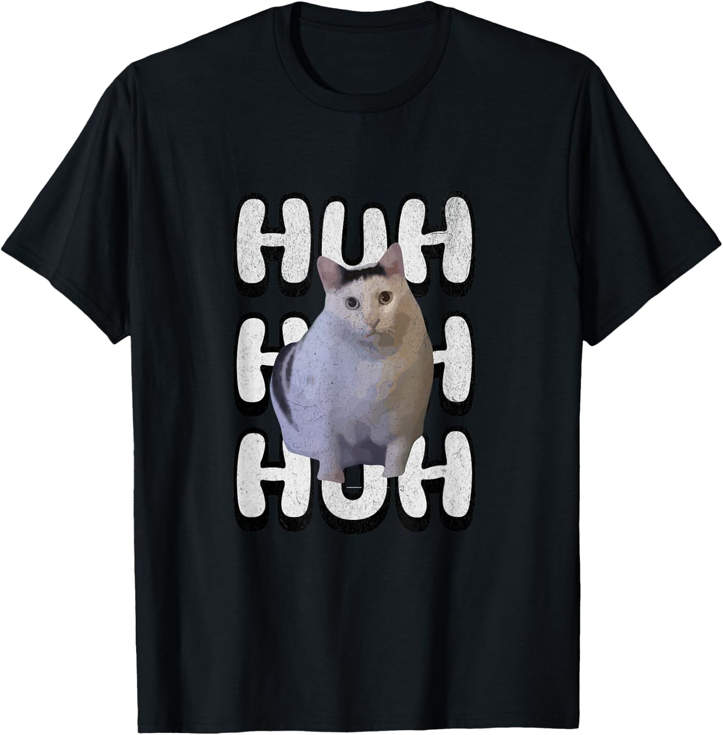 Huh! Cat Meme, beliebtes Internet Meme Cat Day Weihnachten T-Shirt - T-Shirt | Black