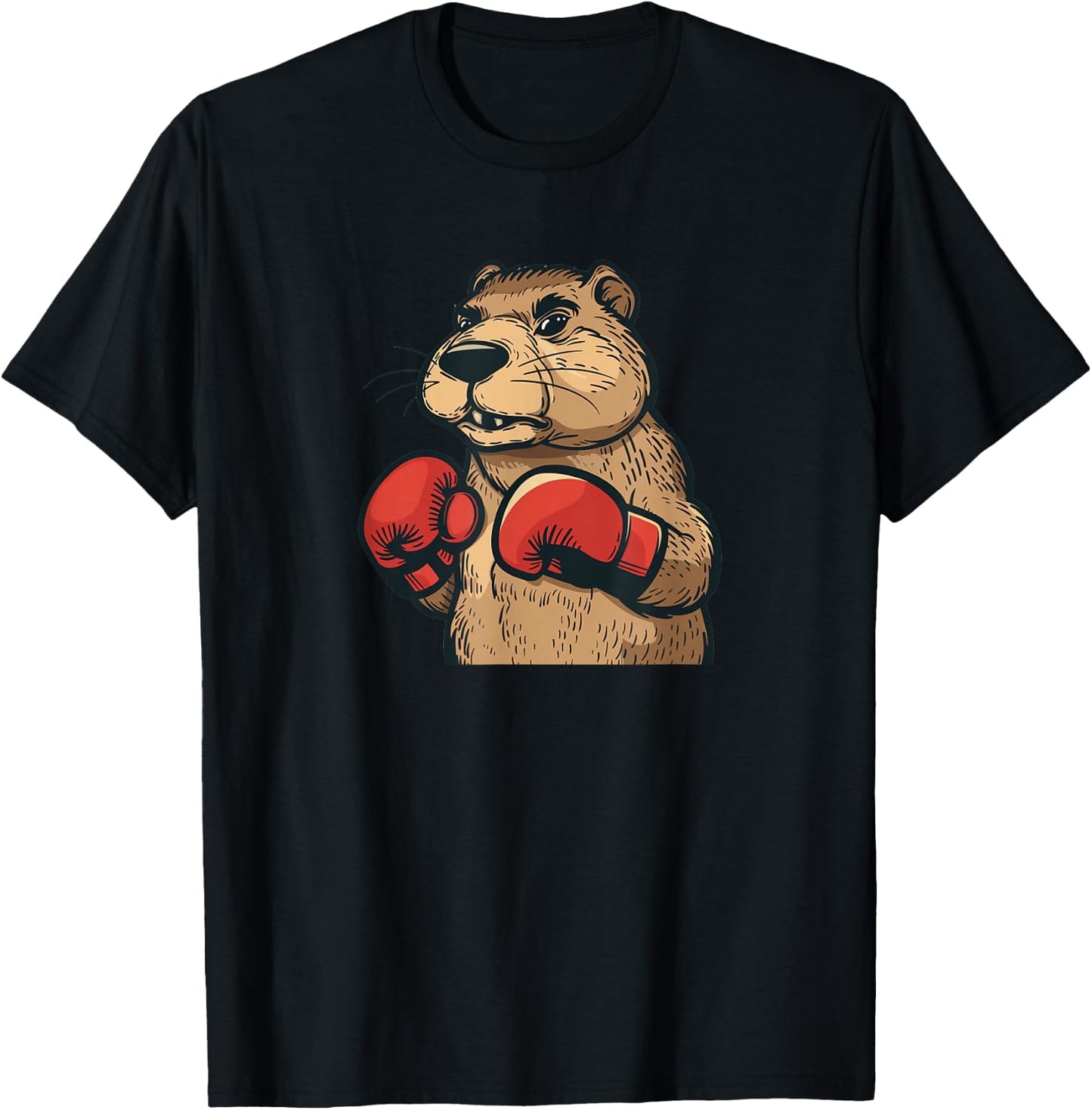 Funny Flannelette with Red Boxing Gloves Costume T-Shirt - T-Shirt | Black
