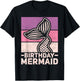 Mermaid Birthday Outfit Mermaid Party Costume Bday Mermaid T-Shirt - T-Shirt | Black