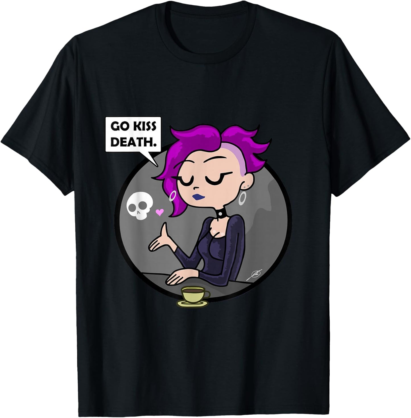 Go Kiss Death : Germaine (Foamy The Squirrel) T-Shirt - T-Shirt | Black