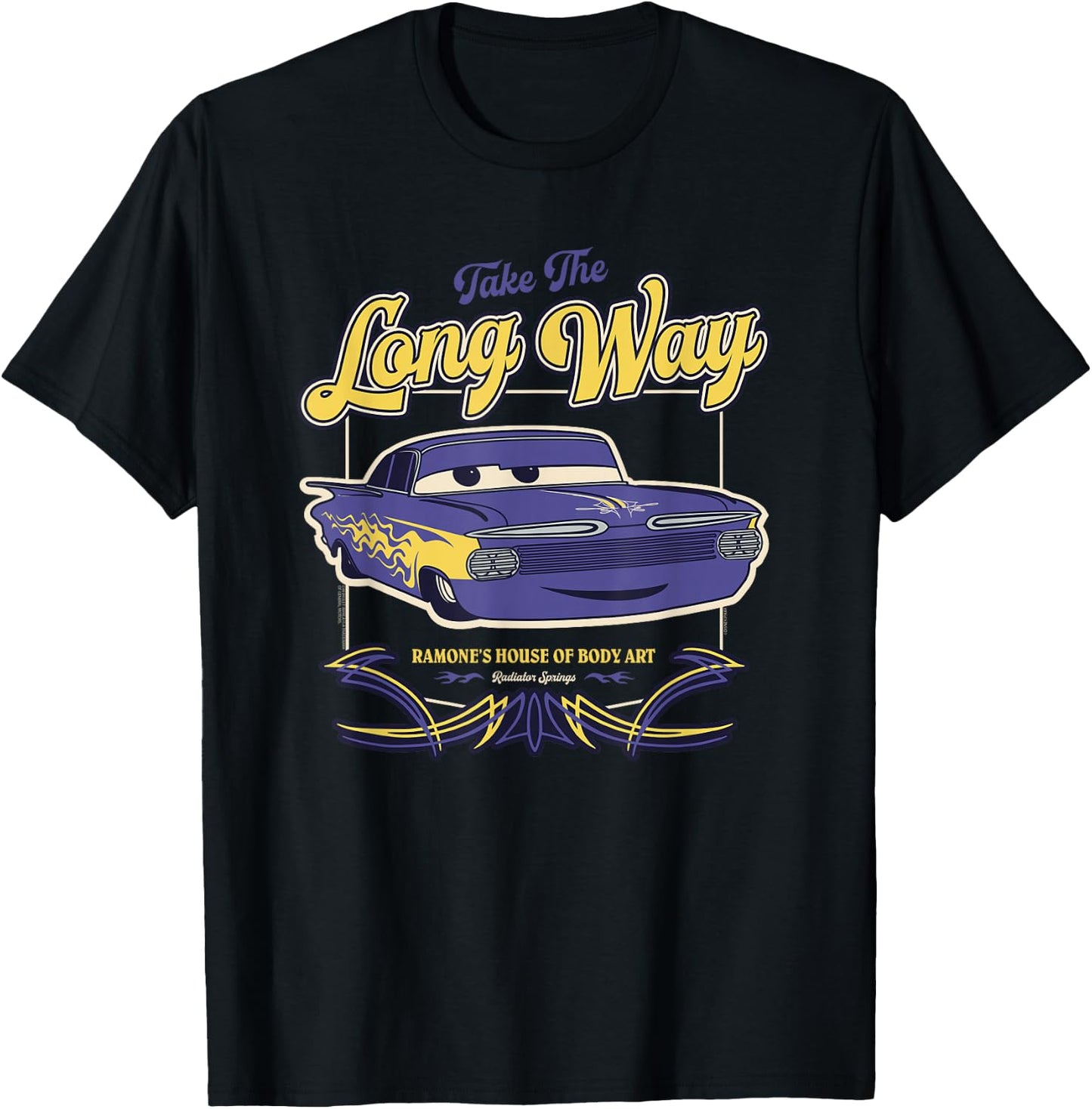 Disney and Pixar’s Cars Ramone’s Body Art Take the Long Way T-Shirt - T-Shirt | Black