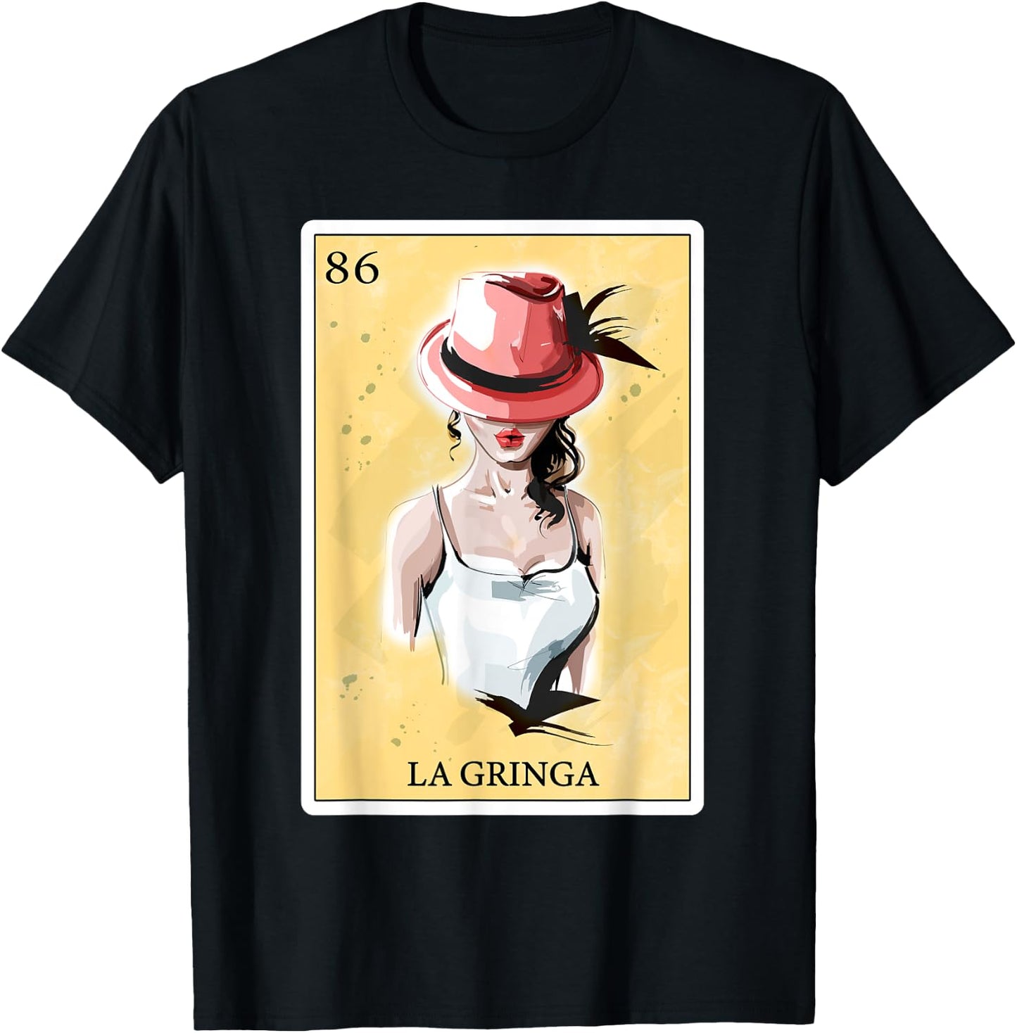Funny Spanish-Mexican Bingo Gifts - La Gringa T-Shirt - T-Shirt | Black